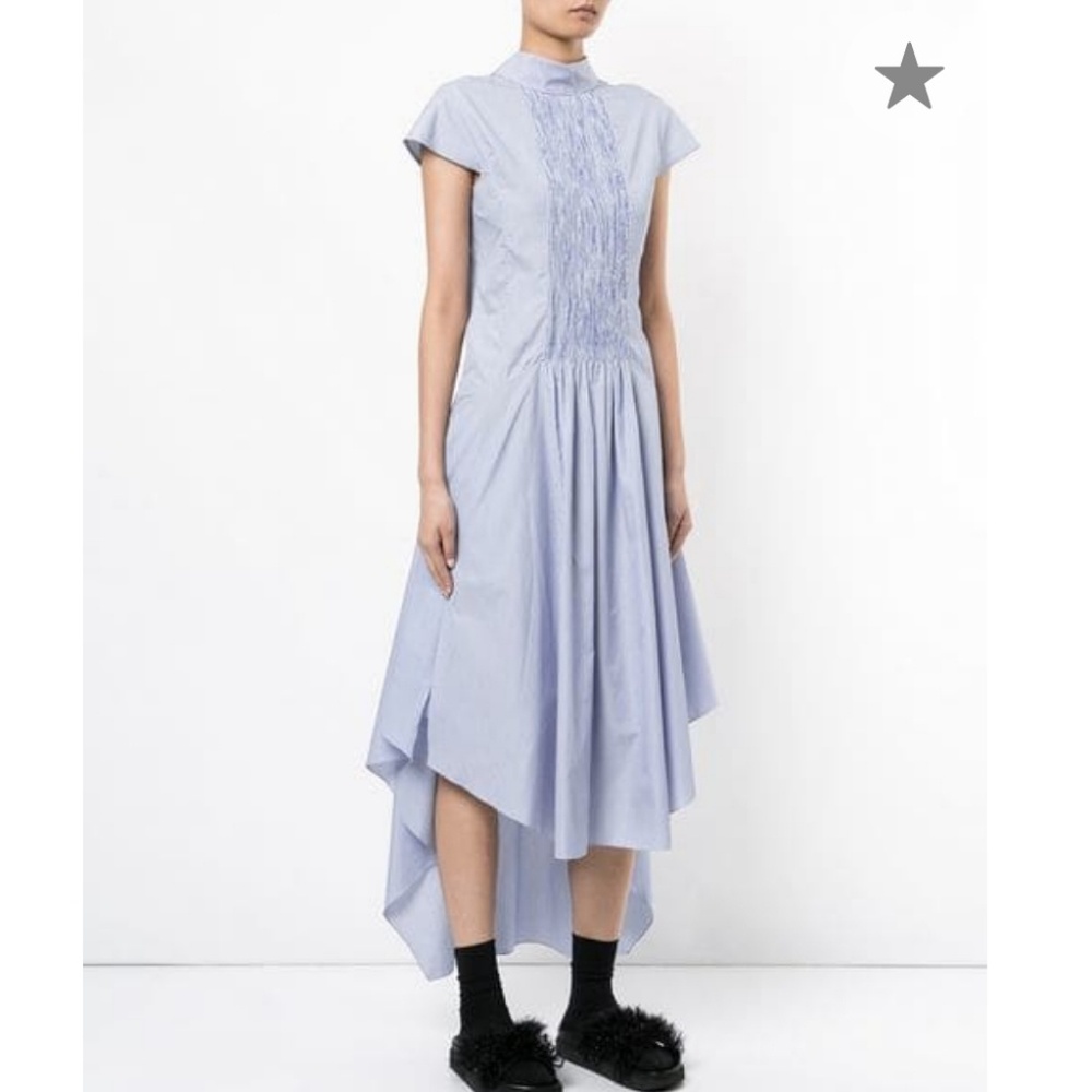 🔥TEIJAtie neck wide asymmetric dress